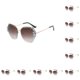 thumbnail image 3 of Sonducket PC Gafas de sol sin marco para mujer - Protección 400 Cara ovalada Cara cuadrada Gafas de sol Rhinestone Café Café 10piezas, 3 of 6