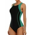 thumbnail image 2 of Xunlbb One Piece Swimsuit for Women High Waisted Tummy Control Swimwear Closefitting Slim Wear with Round Neck Sleeveless Summer Beach Fashion Swimming Pool Training, 2 of 3