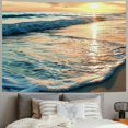 thumbnail image 2 of PRATYUS  Beach Sunrise Wave Tropical Coastal Ocean Scene Beachy Tapestry Wall Hanging Sunset Hawaiian Wall Decor Summer Sea Seaside Seashore for Bedroom Dorm Living Room Painting, 2 of 6