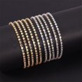 thumbnail image 2 of 2 Rolls 10 Yard 2.6mm Crystal Rhinestone Close Chain Clear Trimming Claw Chain Sewing Craft about 2740pcs Rhinestones - Crystal AB (Silver & Gold Bottom), 2 of 7
