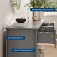 thumbnail image 5 of EastVita Fluted Dresser 47 Inch Wide Storage Organizer Cabinet for Living Room Hallway Entryway Grey, 5 of 7