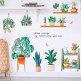 thumbnail image 2 of Adhesivos de pared con dibujos animados de plantas verdes, plantas en maceta y estantería, 2 of 3