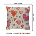 thumbnail image 4 of nygtbtfer Valentines Day Set of 2, Pink Love Heart Throw Pillows Wedding Decorative Cushion Covers for Home Bed Couch Sofa Outdoor White, 4 of 7