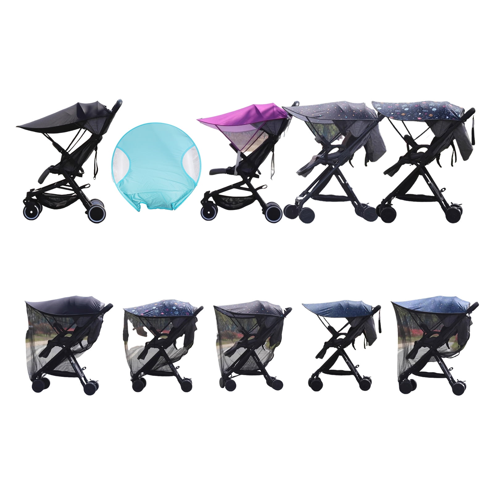 Baby Strollers Sunshade Canopy Awning Windproof Offer Sun Protections for Delicate Skin and Easy to Cleaning