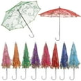 thumbnail image 2 of 8 Pcs of Mini Lace Parasol Umbrella, Wedding Umbrella for Bride, Decorative Lace Parasols for Indoor and Outdoor, Great for Parties and Photography, 2 of 5