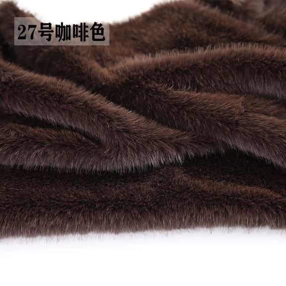 ERDOUY 19.69x19.69 Inch Short Pile Faux Fur Fabric, Soft Smooth Plush Material for Sewing, Crafts, Hobby Projects & DIY Craft Strips,Coffee Color