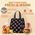 thumbnail image 5 of Pioneer Flower Floral Print Pattern Insulated Lunch Bag for Women & Adults,Large Portable Soft Cooler Lunch Bag,Thermal Food Storage Tote with Pearl Cotton,8.66L,8.75x5.75x9.5 Inch, 5 of 6