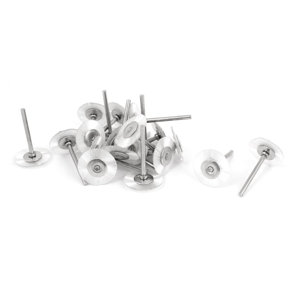 20 Pcs 25mm 1" Diámetro Ruedas de Nylon Cepillos Rotativos Herramienta de Pulido y Abrillantado Blanca