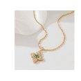thumbnail image 2 of Collar Xtellar dorado Flor Mujer Dije Cadena Chapado Oro 18k, 2 of 4