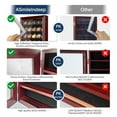 thumbnail image 3 of Atsknsk Military Challenge Coin display Case with HD Toughened Glass and Hanging Mount, Coin display , Rack with Removable 2 Grooves Shelves, Mahogany Finish, 3 of 7