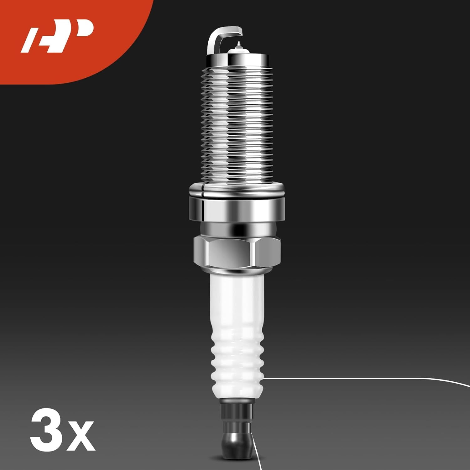A-Premium Set of 3 Ignition Coil Pack and Iridium Spark Plugs Compatible with Mitsubishi Mirage 2014-2015 L3 1.2L Replace# 1832A057
