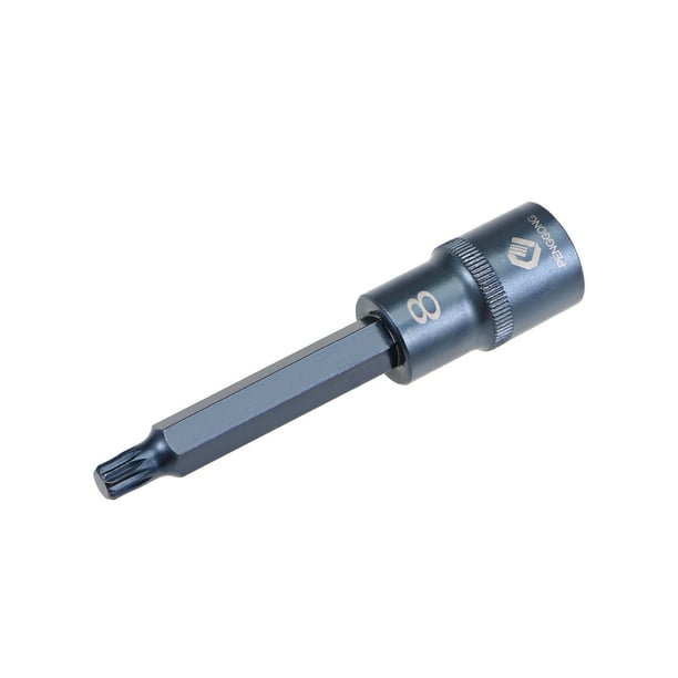Uxcell enchufe de broca spline métrico M8 de 1/2 pulgada, longitud de 4 pulgadas
