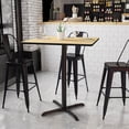 thumbnail image 2 of Bowery Hill Table de Bar de Restaurant Carré de 36 Pouces en Noir et Naturel, 2 of 3