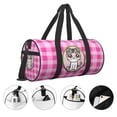 thumbnail image 5 of ZICANCN Cat Avatar Plaid Unisex Travel Duffle Bag - Sports Tote Gym Bag Airplane Weekenders Bags for Women Men, 5 of 8