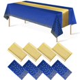 thumbnail image 1 of Set de mantel y camino de mesa MASHAN azul y dorado, 1 of 7