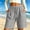 Gray women plus size shorts with pockets a1, variant on Cagogo Women Plus Size Drawstring Elastic Waist Shorts with Pockets Solid Casual Lounge Shorts Active Travel Summer, White 3XL