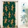 thumbnail image 3 of Christmas Cute Gingerbread Decor Shower Curtain,Gingerbread Candy Canes On Dark Bathroom Decor Polyester Fiber Plastic Rings Quick-Drying Waterproof for Bathtubs/Bathroom, 72x36 inches, 3 of 6