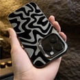 thumbnail image 5 of Funda de teléfono con textura mate y patrón de rayas para iPhone 16, 15, 14, 13, 12, 11 Pro Max, XS, XR, 7, 8 Plus, SE 2022, carcasa trasera a prueba de golpes, 5 of 5