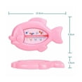 thumbnail image 2 of Termómetro de agua para bañera de plástico ABS con forma de pez rosa, 2 of 3