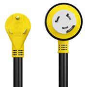 Leisure RV Trailer dogbone power cord plug adapter 30 amp male to 50 amp female locking connector