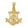 thumbnail image 3 of 14K Yellow Gold Mariners Cross Pendant Charm Jewelry, 3 of 4