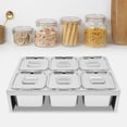 thumbnail image 5 of 6 Containers Pizza Topping Station with 6 x 2.5Qt Containers, Stainless Steel Condiment Toppings Containers with 6 Lids and Spoons, Spice Seasoning Organizer Condiment Tray for Kitchen Restaurant, 5 of 13