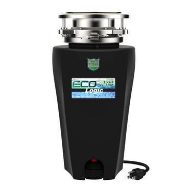 Eco Logic 1/2 HP Garbage Disposal with Attached Power Cord 10-US-EL-5-3B