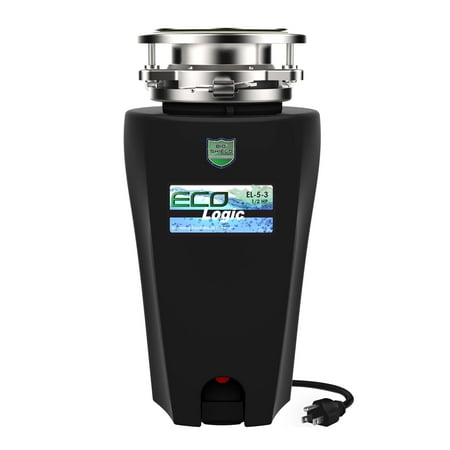 Eco Logic 1/2 HP Garbage Disposal with Attached Power Cord 10-US-EL-5-3B