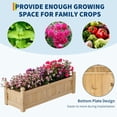 thumbnail image 5 of Large Wooden Raised Garden Bed Planter Box, 43.5" Longx16" Widex14" High, Outdoor Elevated Rectangular Wood Planter for Vegetables, Flowers, Herbs, Patio, Yard, Backyard Greenhouse Gardening, 5 of 7
