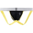 thumbnail image 3 of Men's Nylon Stretch Comfortable Thong Underwear, Yellow, 1-Pack, XL, 3 of 6