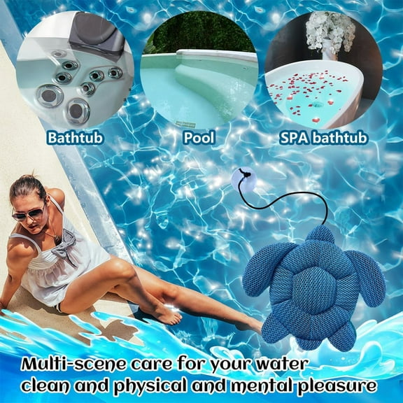 QYXQPYO Hot Tub Scum Absorber Hot Tub Scum Turtle Cleaner Accessories, Sponges for Absorbing Oils to Keep Your Hot Tub Water Crystal Clear 1 Pc