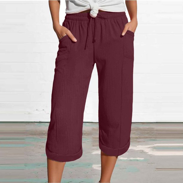 WILLBEST Pantalones Casuales de Mujer, de Moda, de Pierna Recta, de Cintura Alta, Deportivos, Holgados, para Uso Diario. Grande