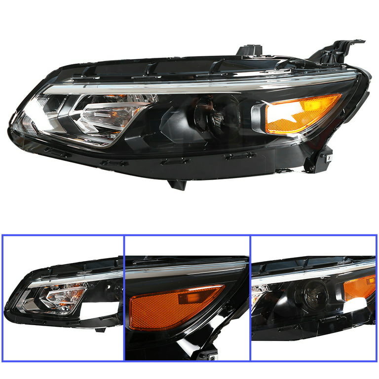 Headlights Replacement for 2016 2017 2018 Chevy Malibu Halogen Model  Projector Headlamp Assembly Left Side(Driver Side)