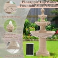 thumbnail image 3 of Haverchair Outdoor Pineapple Italian Water Fountain - 48.4" H Floor Bubbler Garden Waterfalls Fountain, 3 Tiered Cascading Freestanding Garden Fountain for Indoor, Yard, Lawn and Garden Décor, 3 of 8