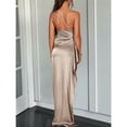 thumbnail image 6 of Women's One Shoulder Maxi Dress – Sexy High Slit Slim Fit Cocktail Evening Gown for Party  Valentine's Day, 6 of 6