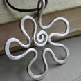 thumbnail image 3 of Boho Hollow Metal Flower Necklace Big Flower Clavicle Chain Pendant Necklace, 3 of 5