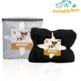 thumbnail image 5 of Junovo Luxury Velvet Fluffy Dog Blanket, Soft and Warm Pet Blankets, 30"x40" , Black, 5 of 5