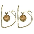 thumbnail image 1 of 2pcs Vintage Pocket Watch Clamshell Hanging Pocket Watch Embossed Pocket Watch, 1 of 9