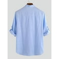 thumbnail image 3 of INCERUN Mens Summer Long Sleeve Casual Leisure Henley Shirts, 3 of 8