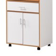 thumbnail image 3 of Small Wood Microwave Cart, White, 3 of 4