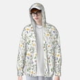 thumbnail image 2 of Daiia Watercolor Wildflower 2 UPF 50+ Sun Protection Hoodie Jacket Lightweight Long Sleeve Sun Shirt for Women Men with Pocket Hiking Outdoor-3X-Large, 2 of 7