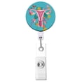 thumbnail image 1 of Retractable Badge Holder Reel With Uterus Print For Nurse Doctor ID Card Chain, 1 of 7