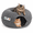 Dark Gray-Jumbo, variant on Peekaboo Cat Cave Donut For Multiple & Large Cats Up To 30-45 Lbs 3-in-1 Swarming Bed Tunnel Scratcher Indoor Washable Detachable