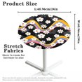 thumbnail image 6 of SEANATIVE Fitted Spandex Round Table Covers Washable Cocktail Table Cloth Protective Highboy Tablecloth with Elastic Edge Stretch Table Topper Cap 24 x 24 Inch, Groovy Hippie Flower Black, 6 of 7