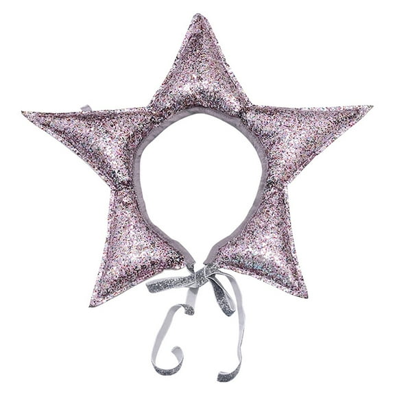 Handmade Glittered Star Headbands Hat Girl Crown Headwear Clip Crown Glittered Photo Props Party
