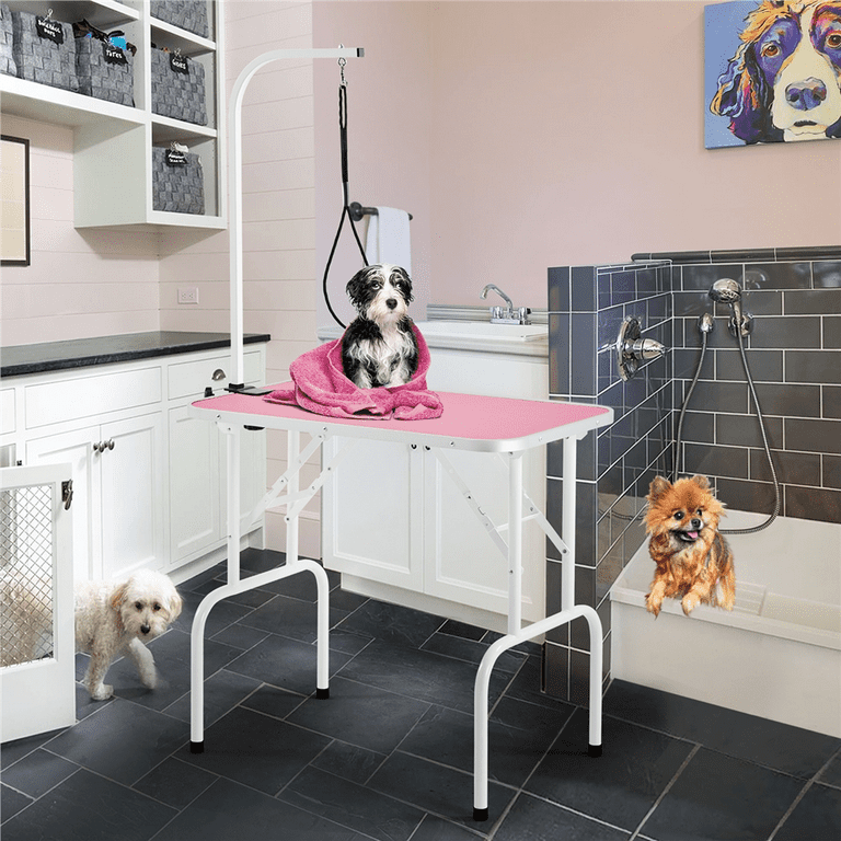 Paw Mat 97cm Pink Dog Cat Pet Grooming Salon Table Foldable Carry Height  Adjustable in 2023