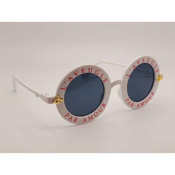 L’Aveugle Par Amour Round Bee Vintage Sunglasses | Trendy Sunglasses