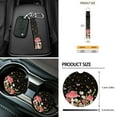 thumbnail image 6 of Jeiento Mushroom Front Car Seat Cover Full Set of 12 Daisy Steering Wheel Cover Seat Belt Pad Covers Armrest Mat Trash Bin Rear View Mirror Cover Cup Holders Keychain Air Vent Bag for Truck Sedan, 6 of 6