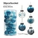 thumbnail image 5 of Toystoory Paquete de 30 bolas de Navidad, colgante decorativo de Navidad reutilizable para fiestas, bodas, cumpleaños, fotografía, patio, decoración del Kits de decoración para fiestas lago azul Toystoory HA065288-02B, 5 of 6