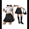 thumbnail image 3 of Faldas Plisadas para Mujer, Falda de Tenis de Cintura Alta, Falda Pantalón Deportiva con Bolsillos. Cinturón Fino Negro L, 3 of 9